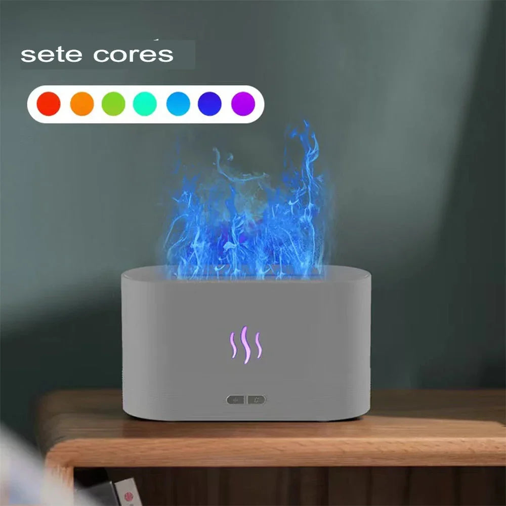 Umidificador e Aromatizador - Efeito Chamas - Até 7 cores - Liora Express