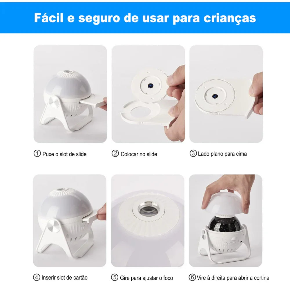 Projetor Galáxia Prime com 7 estilos Diferentes - Liora Express